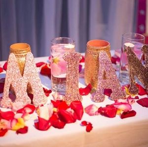 Pieces Gold & Pink flowers incl. + Customized Name